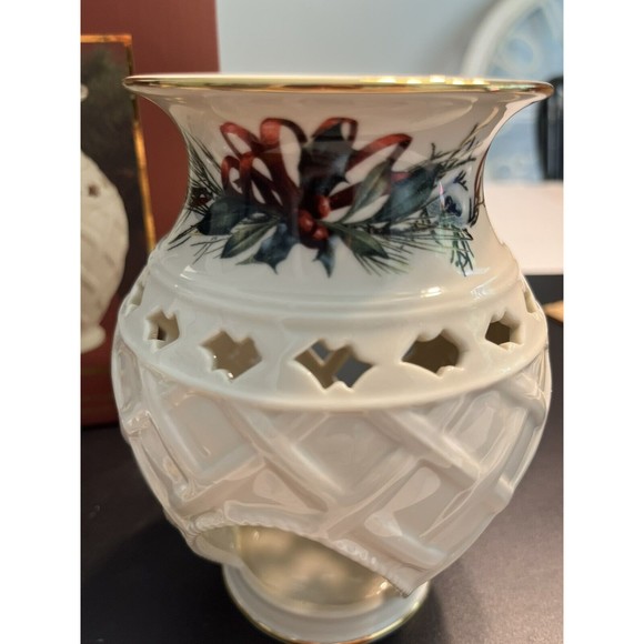 NIB - Lenox Winter Greetings Fragrance Warmer Yankee Candle Vanilla Tart Wax - Picture 4 of 12